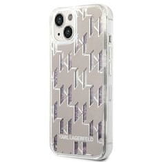 Karl Lagerfeld Kryt Karl Lagerfeld KLHCP14MLMNMS Apple iPhone 14 Plus / 15 Plus hardcase silver Liquid Glitter Monogram