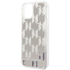 Karl Lagerfeld Kryt Karl Lagerfeld KLHCP14MLMNMS Apple iPhone 14 Plus / 15 Plus hardcase silver Liquid Glitter Monogram