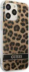 Guess Kryt Guess GUHCP13LHSLEOW Apple iPhone 13 Pro brown hardcase Leopard