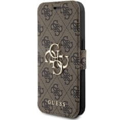 Guess Kryt Guess GUBKP15X4GMGBR Apple iPhone 15 Pro Max book 4G Metal Logo brown