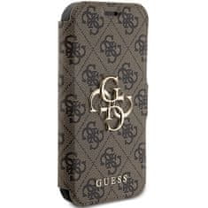 Guess Kryt Guess GUBKP15X4GMGBR Apple iPhone 15 Pro Max book 4G Metal Logo brown