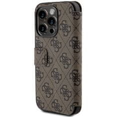 Guess Kryt Guess GUBKP15X4GMGBR Apple iPhone 15 Pro Max book 4G Metal Logo brown