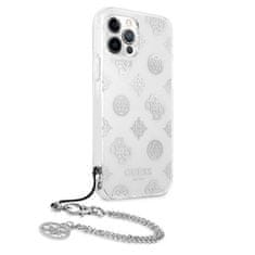 Guess Kryt Guess GUHCP12LKSPESI Apple iPhone 12 Pro Max silver hardcase Peony Chain Collection