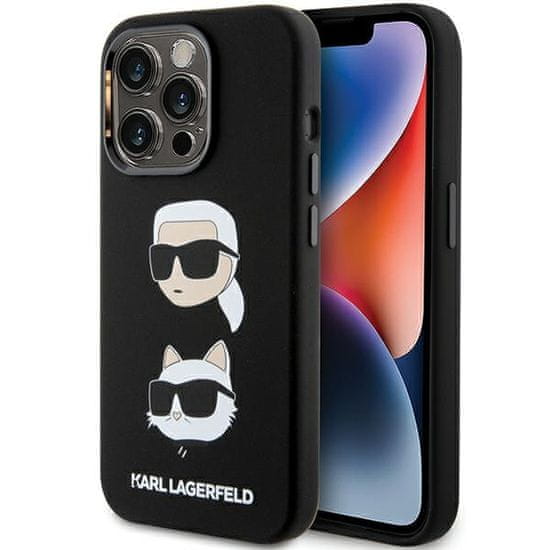 Karl Lagerfeld Kryt Karl Lagerfeld KLHCP15XSDHKCNK Apple iPhone 15 Pro Max Silicone Karl&Choupette Head black