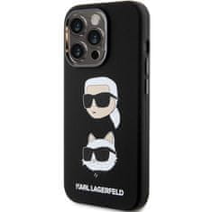 Karl Lagerfeld Kryt Karl Lagerfeld KLHCP15XSDHKCNK Apple iPhone 15 Pro Max Silicone Karl&Choupette Head black