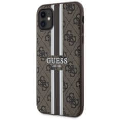 Guess Kryt Guess GUHMN61P4RPSW Apple iPhone 11/XR brown hardcase 4G Printed Stripes MagSafe