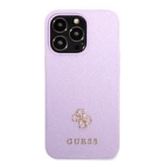 Guess Kryt Guess GUHCP13LPS4MU Apple iPhone 13 Pro purple hardcase Saffiano 4G Small Metal Logo