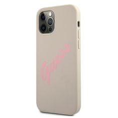 Guess Kryt Guess GUHCP12LLSVSGP Apple iPhone 12 Pro Max grey pink hardcase Silicone Vintage