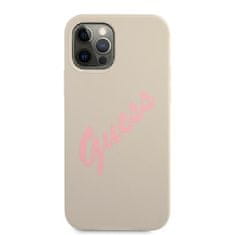 Guess Kryt Guess GUHCP12LLSVSGP Apple iPhone 12 Pro Max grey pink hardcase Silicone Vintage