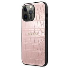 Guess Kryt Guess GUHCP13LPCRBPI Apple iPhone 13 Pro pink Croco Strap Collection