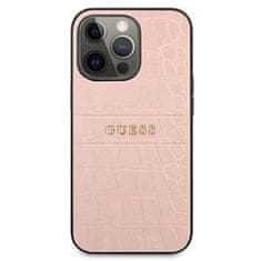 Guess Kryt Guess GUHCP13LPCRBPI Apple iPhone 13 Pro pink Croco Strap Collection