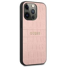 Guess Kryt Guess GUHCP13LPCRBPI Apple iPhone 13 Pro pink Croco Strap Collection