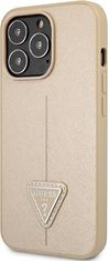 Guess Kryt Guess GUHCP13LPSATLE Apple iPhone 13 Pro beige hardcase Saffiano Triangle Logo