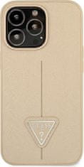 Guess Kryt Guess GUHCP13LPSATLE Apple iPhone 13 Pro beige hardcase Saffiano Triangle Logo