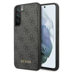 Guess Kryt Guess GUHCS22SG4GFGR Samsung Galaxy S22 grey hard case 4G Metal Gold Logo