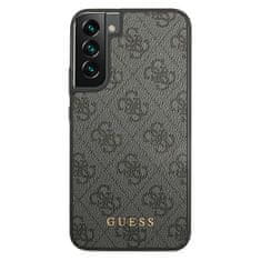 Guess Kryt Guess GUHCS22SG4GFGR Samsung Galaxy S22 grey hard case 4G Metal Gold Logo