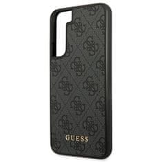 Guess Kryt Guess GUHCS22SG4GFGR Samsung Galaxy S22 grey hard case 4G Metal Gold Logo