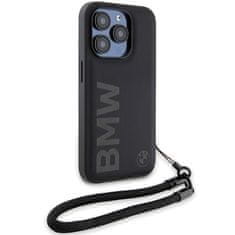 MobilPouzdra.cz Kryt BMW BMHCP15X23RMRLK Apple iPhone 15 Pro Max hardcase Signature Leather Wordmark Cord black