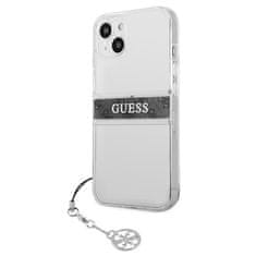 Guess Kryt Guess GUHCP13SKB4GGR Apple iPhone 13 mini Transparent hardcase 4G Grey Strap Charm