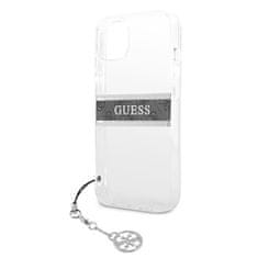 Guess Kryt Guess GUHCP13SKB4GGR Apple iPhone 13 mini Transparent hardcase 4G Grey Strap Charm