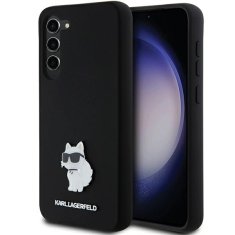 Karl Lagerfeld Kryt Karl Lagerfeld KLHCS24MSMHCNPK Samsung Galaxy S24+ Plus hardcase Silicone Choupette Metal Pin black