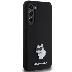 Karl Lagerfeld Kryt Karl Lagerfeld KLHCS24MSMHCNPK Samsung Galaxy S24+ Plus hardcase Silicone Choupette Metal Pin black