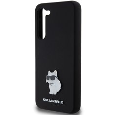 Karl Lagerfeld Kryt Karl Lagerfeld KLHCS24MSMHCNPK Samsung Galaxy S24+ Plus hardcase Silicone Choupette Metal Pin black