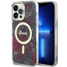 Guess Kryt Guess GUHMP14XHCFWSA Apple iPhone 14 Pro Max khaki hardcase Flower MagSafe