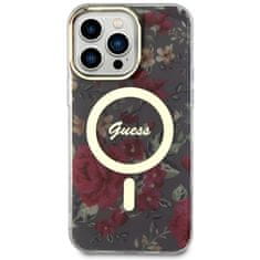 Guess Kryt Guess GUHMP14XHCFWSA Apple iPhone 14 Pro Max khaki hardcase Flower MagSafe