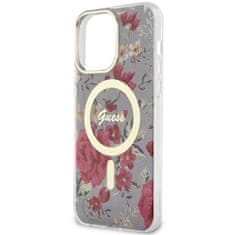 Guess Kryt Guess GUHMP14XHCFWSA Apple iPhone 14 Pro Max khaki hardcase Flower MagSafe