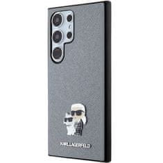 Karl Lagerfeld Kryt Karl Lagerfeld KLHCS24LPSAKCMPG Samsung Galaxy S24 Ultra hardcase Saffiano Karl & Choupette Metal Pin grey