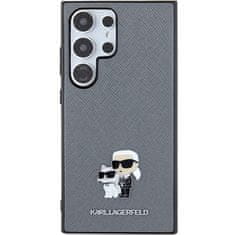 Karl Lagerfeld Kryt Karl Lagerfeld KLHCS24LPSAKCMPG Samsung Galaxy S24 Ultra hardcase Saffiano Karl & Choupette Metal Pin grey