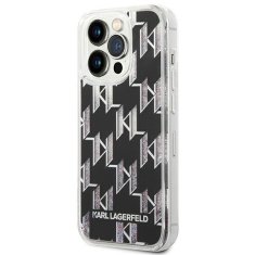 Karl Lagerfeld Kryt Karl Lagerfeld KLHCP14XLMNMK Apple iPhone 14 Pro Max hardcase black Liquid Glitter Monogram