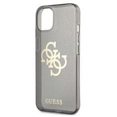 Guess Kryt Guess GUHCP13SPCUGL4GBK Apple iPhone 13 mini black hard case Glitter 4G Big Logo