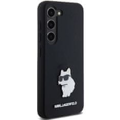 Karl Lagerfeld Kryt Karl Lagerfeld KLHCS24SSMHCNPK Samsung Galaxy S24 hardcase Silicone Choupette Metal Pin black