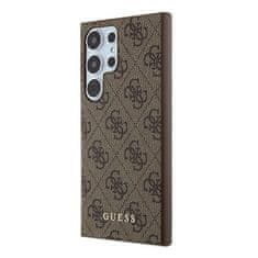 Guess Kryt Guess GUHCS24LG4GFBR Samsung Galaxy S24 Ultra hardcase 4G Metal Gold Logo brown