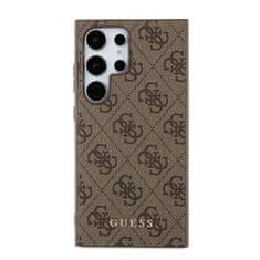 Guess Kryt Guess GUHCS24LG4GFBR Samsung Galaxy S24 Ultra hardcase 4G Metal Gold Logo brown