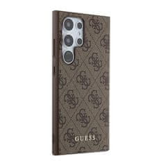 Guess Kryt Guess GUHCS24LG4GFBR Samsung Galaxy S24 Ultra hardcase 4G Metal Gold Logo brown