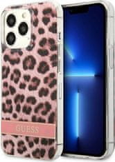 Guess Kryt Guess GUHCP13LHSLEOP Apple iPhone 13 Pro pink hardcase Leopard