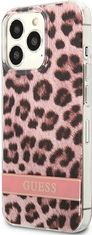 Guess Kryt Guess GUHCP13LHSLEOP Apple iPhone 13 Pro pink hardcase Leopard