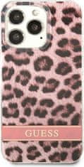 Guess Kryt Guess GUHCP13LHSLEOP Apple iPhone 13 Pro pink hardcase Leopard