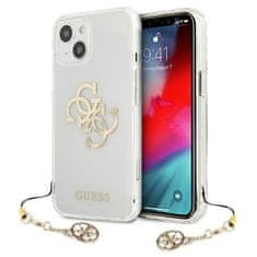 Guess Kryt Guess GUHCP13SKS4GGO Apple iPhone 13 mini Transparent hardcase 4G Gold Charms Collection