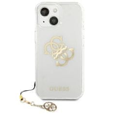 Guess Kryt Guess GUHCP13SKS4GGO Apple iPhone 13 mini Transparent hardcase 4G Gold Charms Collection