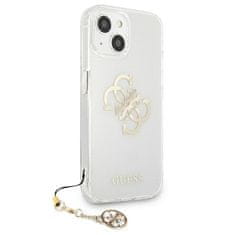 Guess Kryt Guess GUHCP13SKS4GGO Apple iPhone 13 mini Transparent hardcase 4G Gold Charms Collection