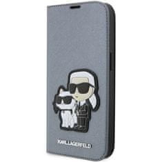 Karl Lagerfeld Kryt Karl Lagerfeld KLBKP14XSANKCPG Apple iPhone 14 Pro Max bookcase silver Saffiano Karl & Choupette