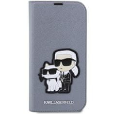 Karl Lagerfeld Kryt Karl Lagerfeld KLBKP14XSANKCPG Apple iPhone 14 Pro Max bookcase silver Saffiano Karl & Choupette