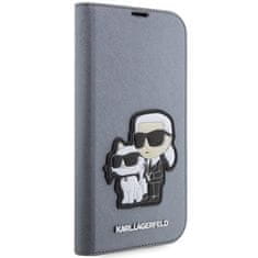 Karl Lagerfeld Kryt Karl Lagerfeld KLBKP14XSANKCPG Apple iPhone 14 Pro Max bookcase silver Saffiano Karl & Choupette