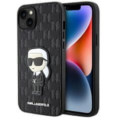 Karl Lagerfeld Kryt Karl Lagerfeld KLHCP14MSAKHPKK Apple iPhone 14 Plus / 15 Plus black Saffiano Monogram Ikonik