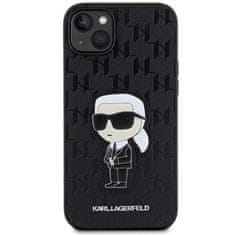 Karl Lagerfeld Kryt Karl Lagerfeld KLHCP14MSAKHPKK Apple iPhone 14 Plus / 15 Plus black Saffiano Monogram Ikonik