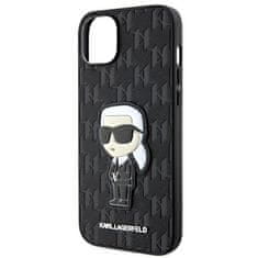 Karl Lagerfeld Kryt Karl Lagerfeld KLHCP14MSAKHPKK Apple iPhone 14 Plus / 15 Plus black Saffiano Monogram Ikonik